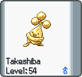 A golden bonsly named Takeshiba